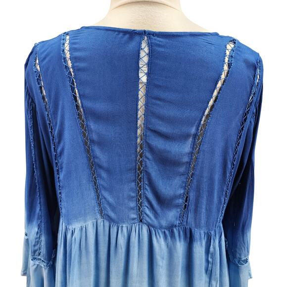 NWT Swimsuits for All Coverup Size 14/16 LARGE Tunic Dress Blue Ombre Beach Pool - Picture 14 of 16